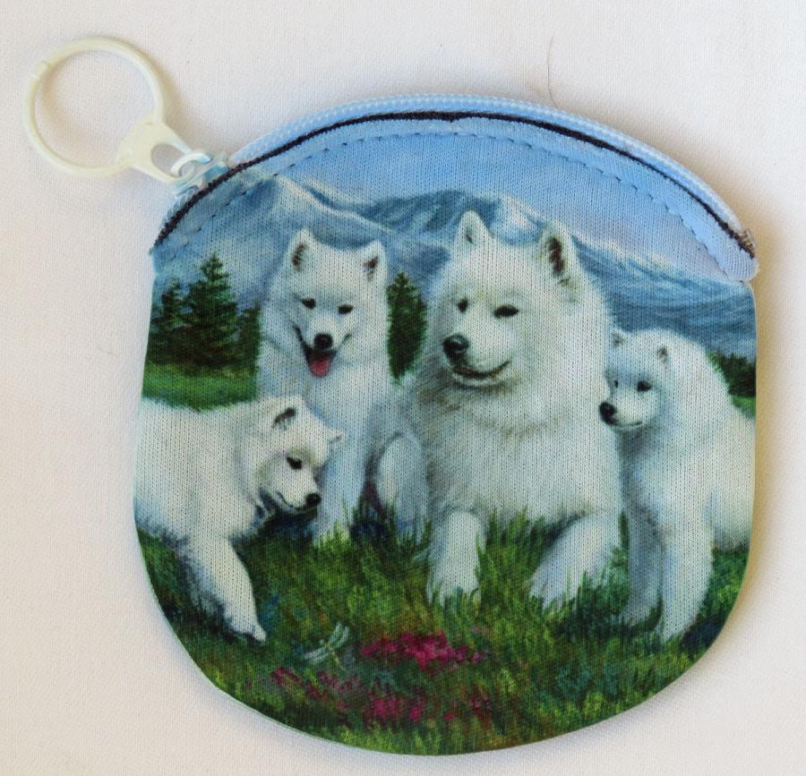 Samoyed 3 coin purse - side 1